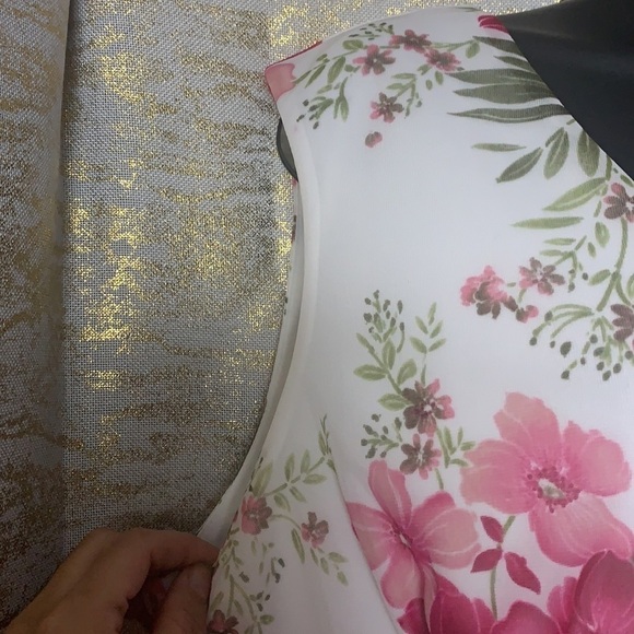 Reitmans oversized floral semi-sheer sleeveless midi dress size 15 - Picture 6 of 9